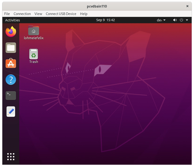 Screenshot des Ubuntu-Desktops