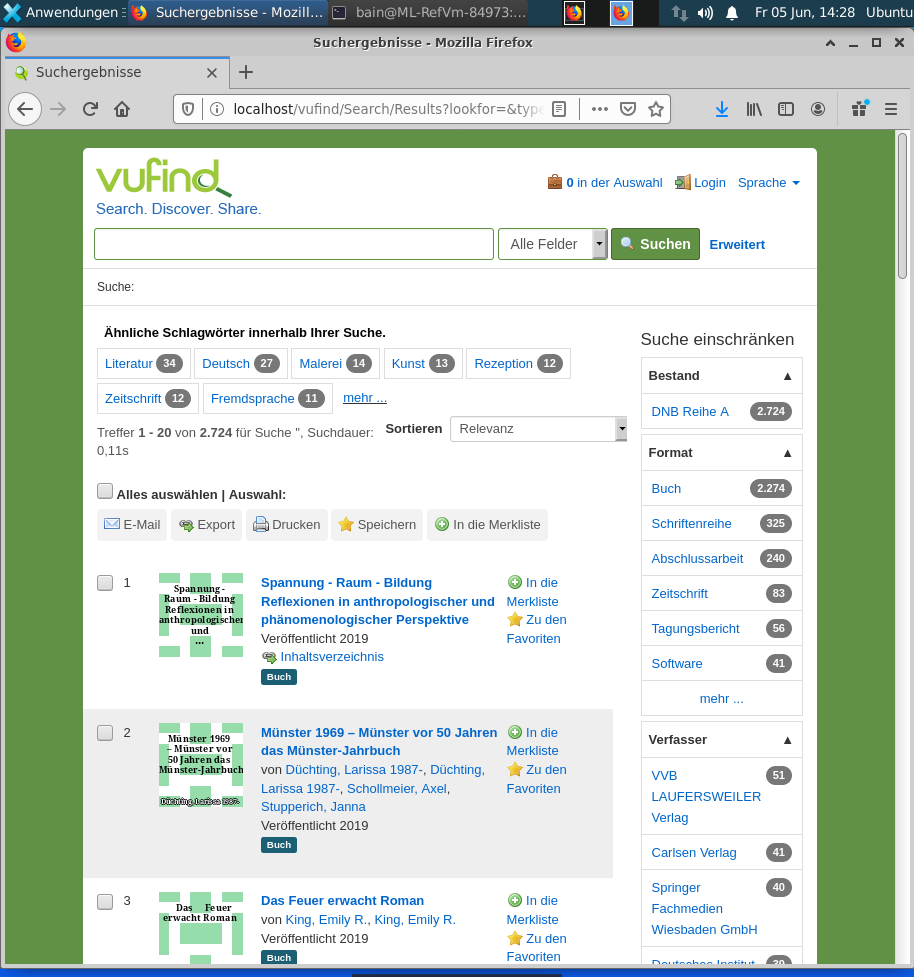 VuFind konfiguriert